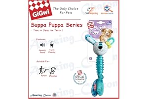 GiGwi Suppa Puppa Lapin couineur pour Chiots et Petits Chiens Bleu