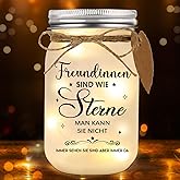 Capaneus Geschenk für Freundin, Flaschenlicht LED mit Spruch Freundinnen sind wie Sterne, Beste Freundin Geschenke für Geburt