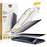BUFF LABS iPhone 15 Serisi ile Uyumlu 5D Privacy EasyFit 2 Adet Kolay Uygulama Aparatlı Ekran Koruyucu Temperli Cam Hayalet E