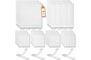 RUUCY 48 Paires (96 Bandes) Languette Accroche Tableau Sans Percer, Attache Cadre Adhésif, 9.3cm Languette Adhesif Mural, Fixation Murale Sans Percer pour Accroche Cadre, Art Mural1