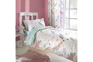 Bedlam Rainbow Unicorn-Duvet Cover Set, Multicolour, 2 pcs, Single