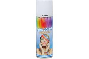 ETREXONLINE Spray Temporal con Color para Cabello - Efecto Vibrante, Fácil Lavado, Apto para Todos los Tipos, Secado Rápido, Ideal para Fiestas y Eventos, 125ml (Color Blanco Perla, 1 unit)