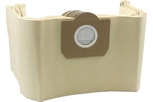 KENSHIRE Paquete de 10 bolsas de filtro de papel compatibles con bolsas Karcher WD3, bolsas WD3P, aspiradora húmeda y seca, parte A 2204, A 2234 PT, A 2534 PT SE 4001, SE 4002, 6.959-130