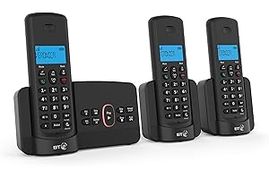 BT Home Phone with Nuisance Call Blocking and Answer Machine (Trio Handset Pack)