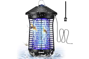 WADEO Elektryczna pułapka na owady, pułapka na muchy, 20 W, 4000 V, do użytku wewnątrz i na zewnątrz, do ogrodu