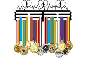 SUPERDANT Running Medal Display Hanger Mujeres Hombres Running Sports Medal Holder Marathon Medallas Display Rack para Más de 60 medallas Negro