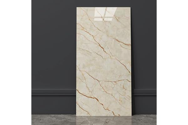 Grace Baltic – Panneaux Muraux 3D Autocollants en PVC, Effet Marbre – Lot de 6 | Épaisseur Renforcée, Anti-Humidité, Facile à Installer, 1.08 m² – Décoration Cuisine, Salle de Bain, Salon