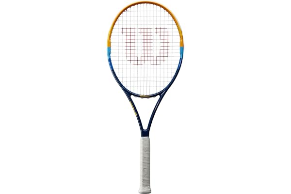 Wilson Raquette de Tennis, Wilson Profile, Unisexe, pour Joueurs Débutants à Intermédiaires, Taille de Manche L3, Bleu/Orange, WR081810U3