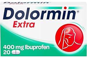 ‎DOLORMIN Dolormin® Extra – Schnelle Hilfe bei Schmerzen – wie Kopf-, Zahn- und Regelschmerzen – mit Ibuprofen-Lysin – 20 Stück