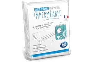SWEET NIGHT Sweetnight - Fodera integrale per materasso 140x190/200 cm, coprimaterasso impermeabile e micro traspirante, lavabile a 90 °C