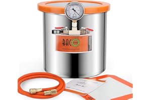 BACOENG 12L Chambre à Vide avec Couvercle en Verre Trempé, Spécialement pour Stabilisation du Bois