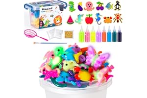 LTTEAOY Gel d'acqua magico che brilla al buio Kit Elfi Magici con 12 creature Giocattoli sensoriali con perle d'acqua per bambini e bambine dai 3 anni in su 3D Aqua Park Set per bambini Regalo di compleanno