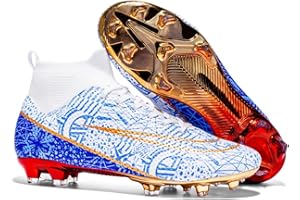 DASHANGYAN Calzado de fútbol para Hombres Calzado de fútbol para niños Calzado de fútbol para niños Calzado de fútbol para jóvenes Botas de fútbol para césped High Top Spikes Calzado atlético Profesional