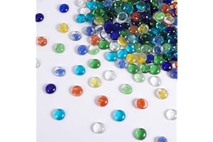 Yzpklhw 500g/ca.115 Stück Glasnuggets Bunt, Muggelsteine Bunt Kinder, Glassteine Dekosteine für Vasen, Mosaiksteine zum Basteln Spielsteine, Mosaik Steine