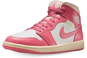 Nike Tenis Air Jordan 1 Mid para mujer, Sail/Pink Salt-guayaba Ice-muselina, 41 EU