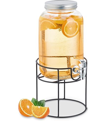 Point-Virgule vierkante drankdispenser met metalen houder 3.6L