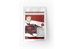 AROMA HERBS & SPICES SUPREME QUALITY Red Kashmiri chilli whole | 100 gm | Authentic Crinkled whole chillies | Dried chilli whole | Natural
