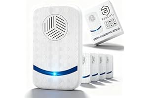 BERCHYL Ultrasonic Pest Repeller 4 Pack, Wave Barrier Tech, Humane Indoor Pest Control for Mouse, Rat, Mice, Spider, Mosquitos, Cockroaches, Plug & Play, Wide Coverage, Harmless to Pets & Humans