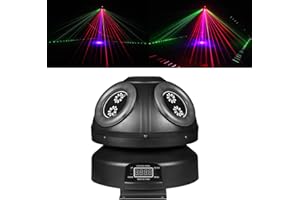 METYONLASER Lumières de scène Magic Ball, lumières DJ, lumières principales mobiles avec effet de faisceau RVB, rotation continue avec contrôle DMX et son activé pour fête DJ de mariage, Live House