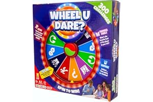 Wheel U Dare? The Ultimate Live Family Game - Spin the Wheel and Complete Challenges - Easy Out of the Box Play Board Game for Kids and Adults