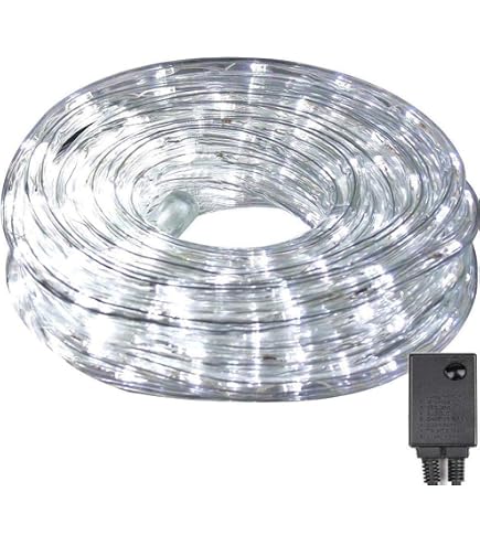 Tubo Led Natale Esterno Tubo Luminoso LED - 10 Metri, Flessibile, Per Decorazioni Interne Ed Esterne (IP65, Bianco Freddo) Strisce Led Da Esterno - 6