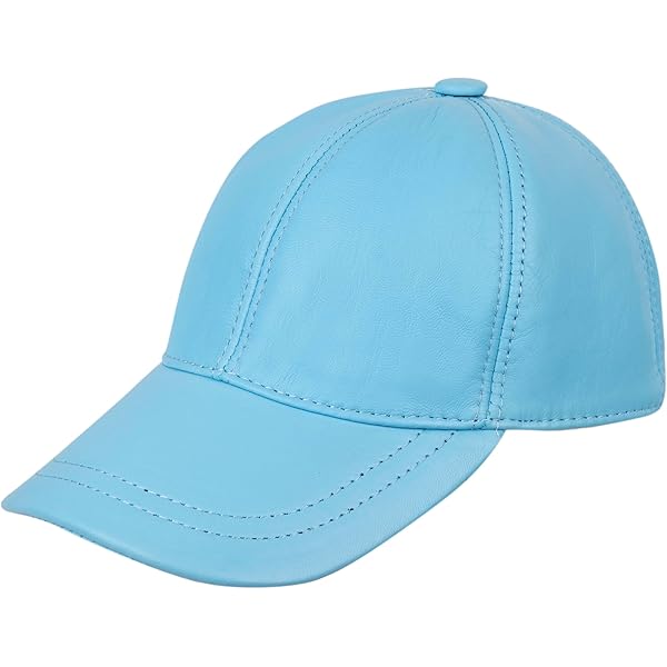 URBAN 5884 Lederen hoed - heren dames echt lederen hoed met vizier, zachte lederen pet, uniseks, zwart, zwart, 50-65