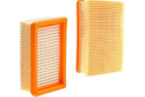 Kaiyaner 2 Pack Filtre pour Kärcher WD4 WD5 WD6 MV4 MV5 MV6 WD5P WD6P Premium Aspirateur KFI 4410 Filtre plissé plat de remplacement pour Kärcher
