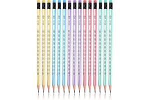 HRLORK 15 PCS HB Pencils with Eraser 5 colors Pencils for Drawing Sketching Writing School Home-Style 01