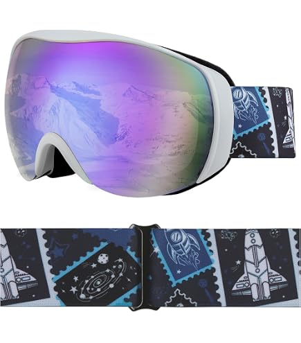 Masque De Ski Trusiel - Écran Sphérique Anti-buée, UV400, OTG Compatible Casque - Multicolore