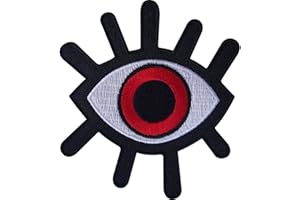 ELLU Evil Eye Patch Iron On/Sew On Clothes Biker Motorbike Motorcycle Monster Badge