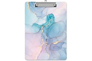 ‎PIASOENC Piasoenc Kunststoff-Klemmbrett, niedliche dekorative Klemmbretter, 31,1 x 22,9 cm, A4-Standard-Letter-Format, hartes Klemmbrett mit Metallclip, Büro-Klemmbretter für Krankenschwestern, Studenten, Büro