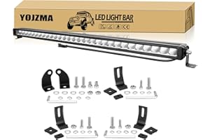 YOJZMA Barra LED sottile da 33 pollici 84cm 90W, singola riga, fasciamo spot 9000 lumen, con connettore DT, luce da lavoro per veicoli offroad, camion, pickup, auto, SUV, ATV, UTV, 4x4, barche