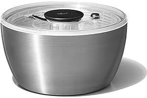 OXO Steel – Essoreuse à salade en inox - Grise - 6 L