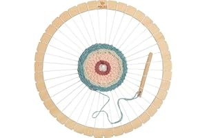 Micki Webrahmen Kinder Webrahmen rund mit Garn und Webnadel -Bastelset Kinder 3 Jahre und älter - Rundwebrahmen - by