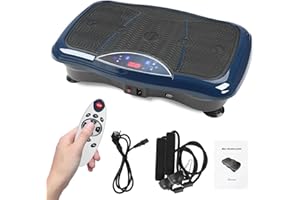 Triclicks Vibrationsplatte Ganzkörpertraining Trainingsgerät- 5 Trainingsprogramme, Vibrationsplattform mit Fernbedienung, Trainingsbänder, fur Ganzkörpertraining Fett verlieren für Auult Home Fitness