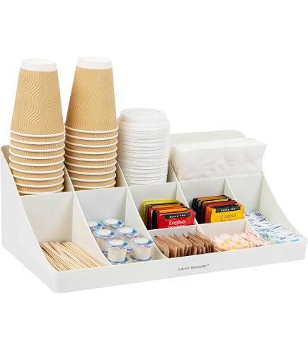 Acshio Kaffeestation Aus Holz – Organizer Mit Schublade Für Kapseln, Pads, Tassen & Zubehör