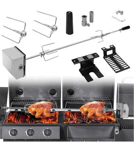 Grillspieß Mit Motor BONJUME Elektrischer Spiessdr Produktbild-Vorschau 2