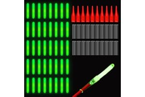 GETRICH TXS 50 Stück Knicklichter Angeln, 37,5 * 4,5mm Angelruten Leuchtstäbe, Angeln Knicklichter Knicklichter Angeln, Angel Knicklichter für Nachtfischen, Stangen, Rutenspitzen, Schwimmer