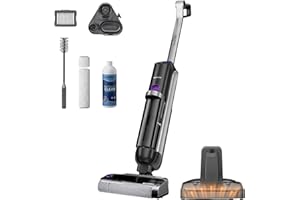 Eureka RapidWash NEW630 Aspiradora Fregadora Sin Cable en Seco y Húmedo,Posición Plana de 170°,Secado por Aire Caliente a 60°C,21600 Pa,38 Min,Autolimpieza y Función Antienredos,Depósito Doble,LED