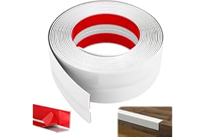 Niuny Paraspigoli Muro Profilo Angolare PVC 6M*6cm Profili In PVC Modanatura Adesiva Per Pareti Bordi Per Mobili Angolari Per Muro Protezione Angoli Autoadesiva Per Piastrelle Porte Finestre Bagno