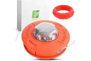 Grass Trimmer Replacement Spool Head M10 x 1.25 Left-Hand Thread with 15m 2.4mm Strimmer String Wire for Brush Cutter Univers