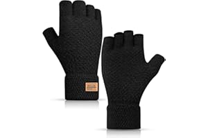 KEECOW Gants Homme Hiver Chaud Tactile Gants Tricotés,Gants Thermiques Doublés en Laine