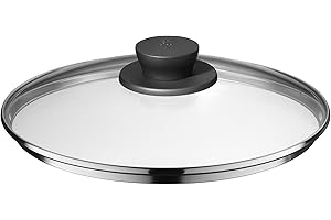 WMF Pfannen- Topfdeckel 24 cm, Glasdeckel mit Kunststoffknauf, Deckel für Töpfe & Pfannen, hitzebeständiges Glas, spülmaschinengeeignet