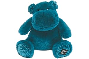 Histoire d'Ours - Peluche Hippopotame - Hip'Pop - Bleu Canard - 25 Cm - Peluche Douce et Mignonne pour les Calins - Idée Cadeau de Naissance et Anniversaire pour Fille et Garçon - L'HIPPO - HO3107