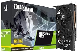 Zotac Gaming GeForce GTX 1660 6GB GDDR5 192-bit Graphics Card, Super Compact, ZT-T16600K-10M