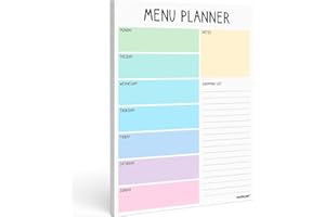 PACKLIST Weekly Meal Planner & Grocery Shooping List A4 8x11” - Food Planner 52 Tear of Sheets for a Healthy Meal Plan - Meal Planning Pad for a Healthy Diet, Weight Loss or Tasty Menu Food for Family