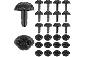 GORGECRAFT 50Pcs Plastic Dog Nose 15mm Black Safety Doll Noses Craft Sew Teddy Bear Animal Crochet Noses Doll Making Supplies for Stuffed Plush Animals Puppet DIY Making Amigurumi