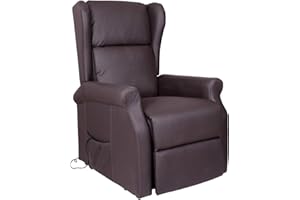 Cribel Arlette D Poltrona Relax in Nabuk, Movimento Elettrico con Funzione Alzapersona, Recrinabile, Telecomando Incluso, Chocolate