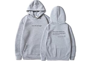 MRRTIME Dear Person Behind Me Sweatshirt, Hoodie, You Are Enough Sweatshirt Dear Person Behind me, The World is a Better Place with You in it, Are Enough, Hoodie Hooded Jacket