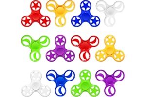SCIONE Zestaw 12 Fidget Spinnerów - Kolorowe Spinnery Ręczne dla Dzieci i Dorosłych - Zabawka Sensoryczna Antystresowa i Wspomagająca Koncentrację (Nagrody Szkolne, Prezenty na Imprezy)